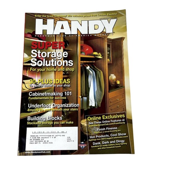 Handyman Woodworking Magazine Vol 16 Issue 86 No 1 Jan Feb  2008 u Storage Solut - Picture 1 of 9